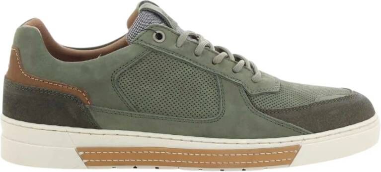 Bullboxer Heren Khaki Lage Cup Sneakers Green Heren