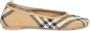 Burberry Geruite Gebreide Baby Ballerina's Schoenen Beige Dames - Thumbnail 9