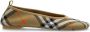 Burberry Geruite Gebreide Baby Ballerina's Schoenen Beige Dames - Thumbnail 1