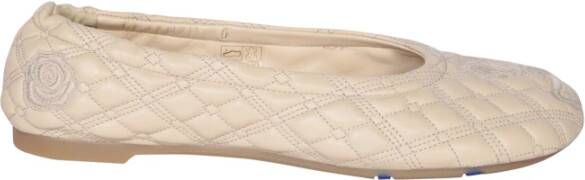 Burberry Beige Quilted Leather Ballerinas