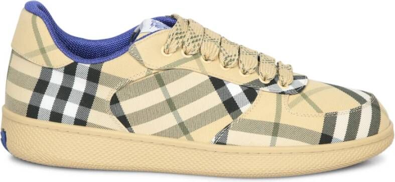 Burberry Gedrukte Sneakers met Check Patroon Multicolor Heren