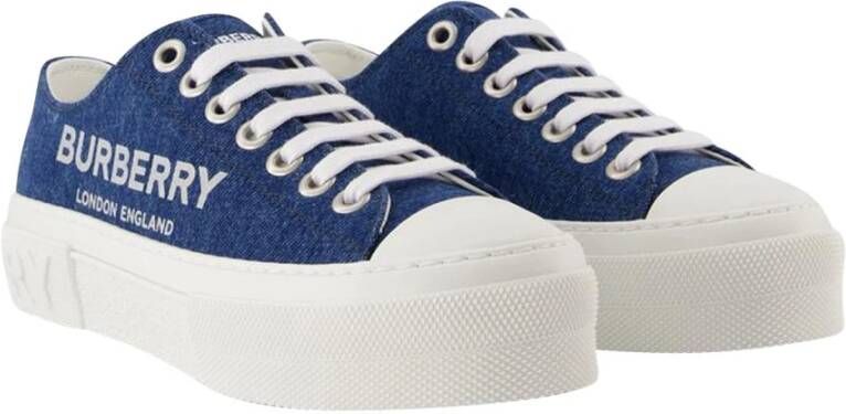 Burberry Blauwe Denim LF Jack Low 19 Sneakers Blauw Dames