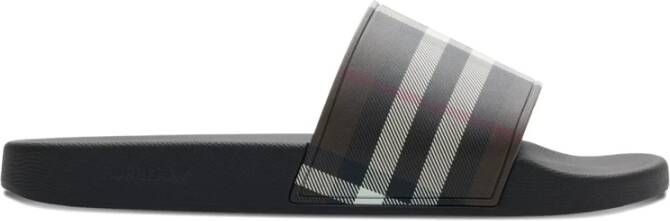 Burberry Bruin Geruit Patroon Open Teen Schoenen