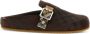 Burberry Bruin Geruit Patroon Riem Suède Schoenen - Thumbnail 1