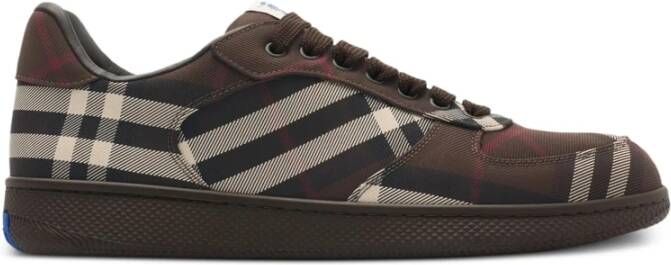 Burberry Bruin Geruit Veterschoenen