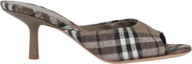 Burberry Bruine Mid Heel Mules Schoenen