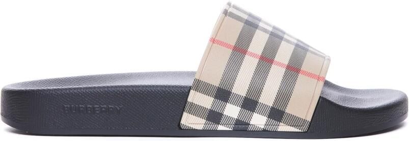 Burberry Tijdloze Check Slides voor modebewuste vrouwen Beige Dames - Foto 5