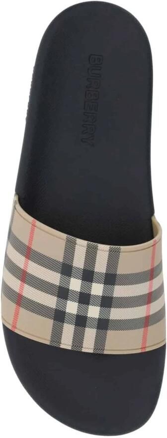 Burberry Tijdloze Check Slides voor modebewuste vrouwen Beige Dames