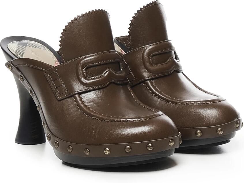 Burberry Bruine Sneakers met Houten Zool