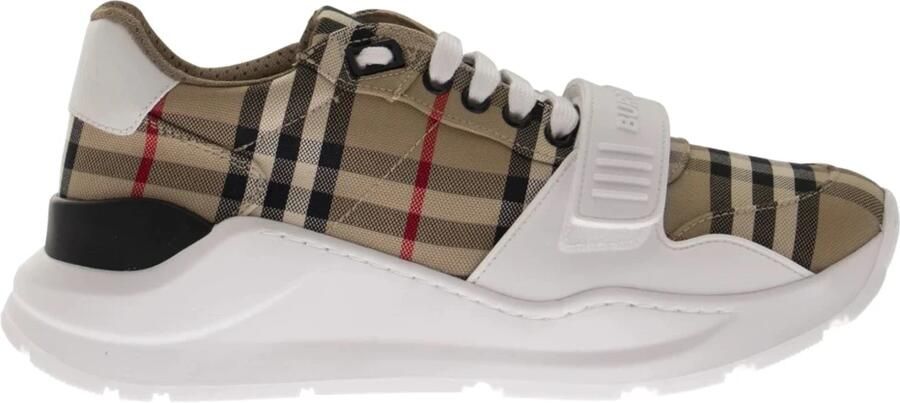 Burberry Check and Leather Sneakers