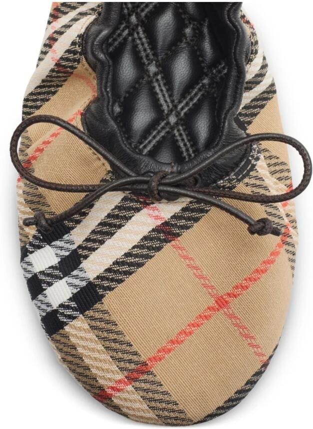 Burberry Check Fawn Ballerina's - Foto 2