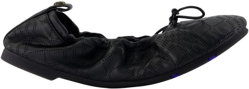 Burberry Check Leren Fawn Ballerina's