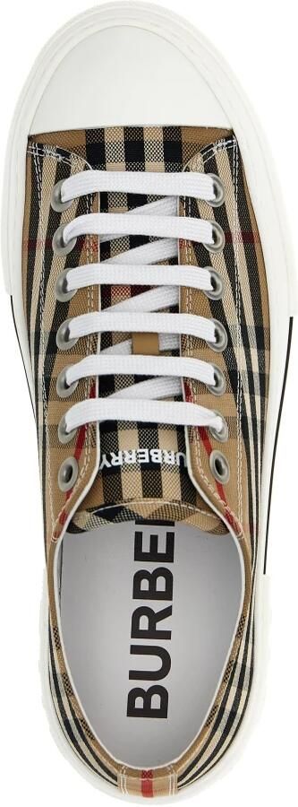 Burberry Beige Sneakers van Biologisch Katoen met Vintage Check Motief Beige Heren - Foto 3