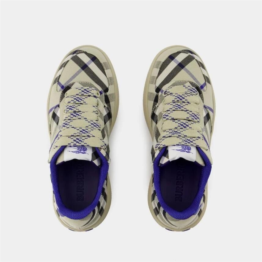 Burberry Check Print Low-Top Sneakers - Foto 2