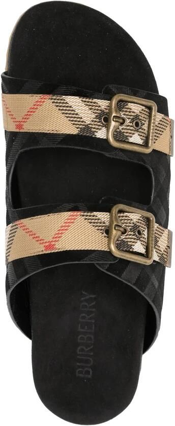 Burberry Check Suede Urchin Sandals