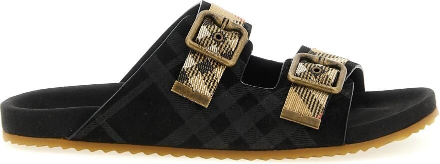 Burberry Check Suede Urchin Sandals