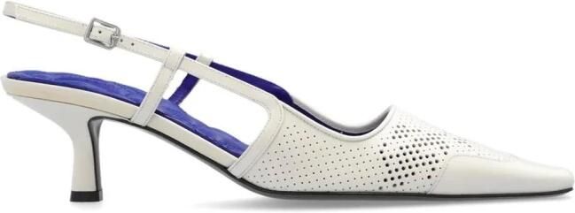 Burberry Chisel Slingback Kitten-Heel Pumps