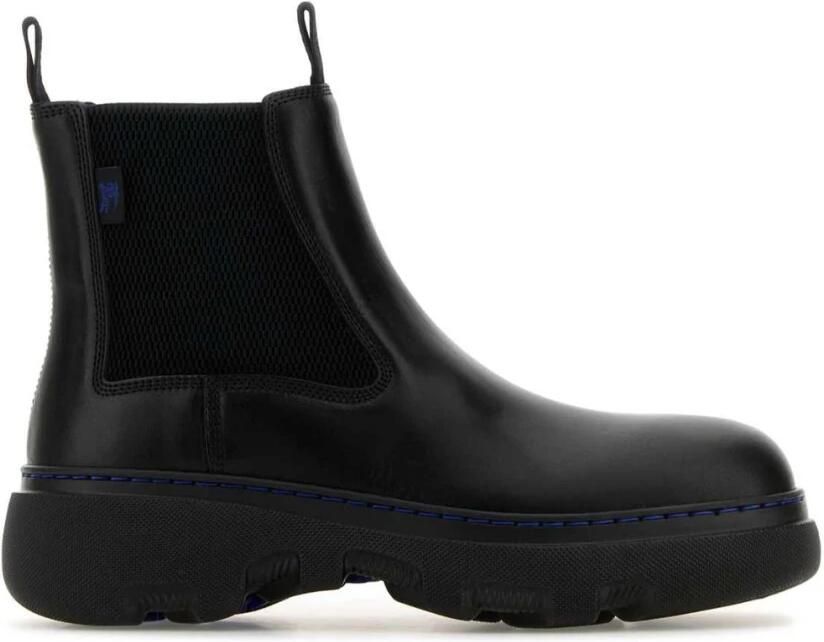 Burberry Chunky Sole Leather Chelsea Boots