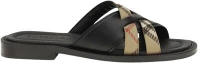 Burberry Drift Leren en Check Sandalen