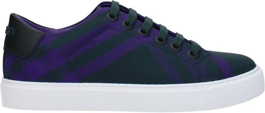 Burberry Groene stoffen sneakers met ruitontwerp - Foto 2