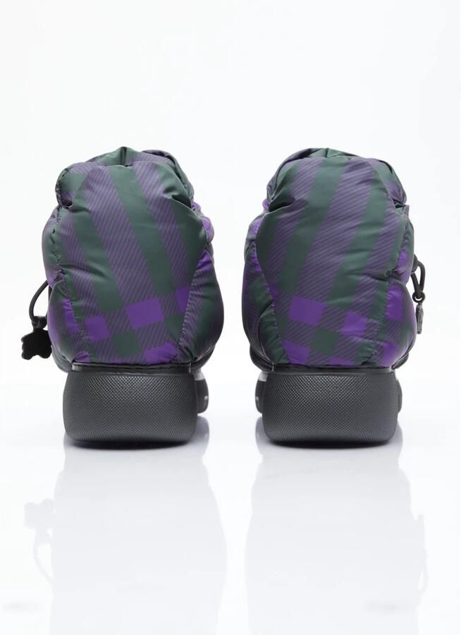 Burberry Geruite Pillow Boots met Track Zool