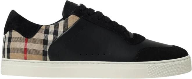 Burberry Stevie sneaker van kalfsleer met kalfssuède details - Foto 3