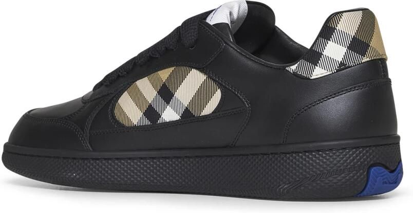 Burberry Leren en Check Terrace Sneakers - Foto 2