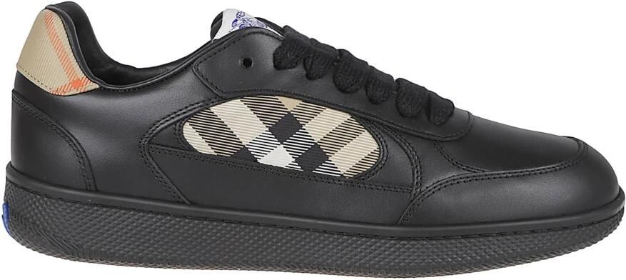 Burberry Leren en Check Terrace Sneakers