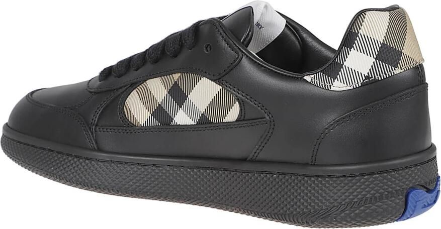 Burberry Leren en Check Terrace Sneakers - Foto 2