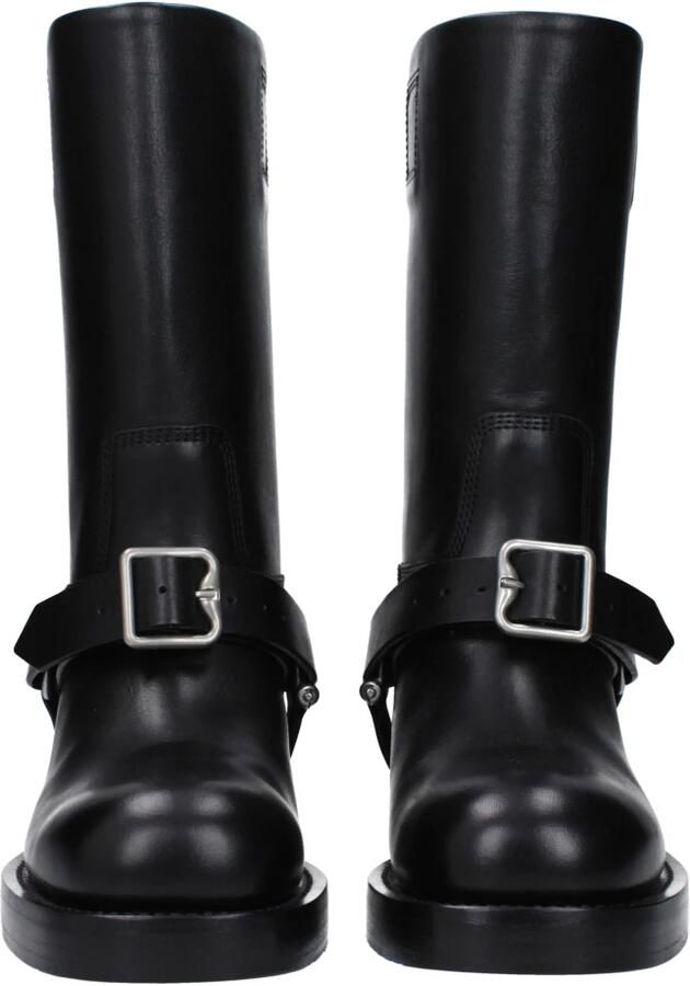 Burberry Zwarte leren laarzen met gespsluiting - Foto 2