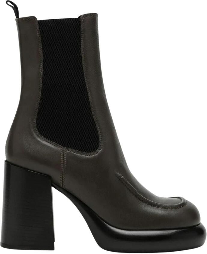 Burberry Leren Platform Chelsea Boots