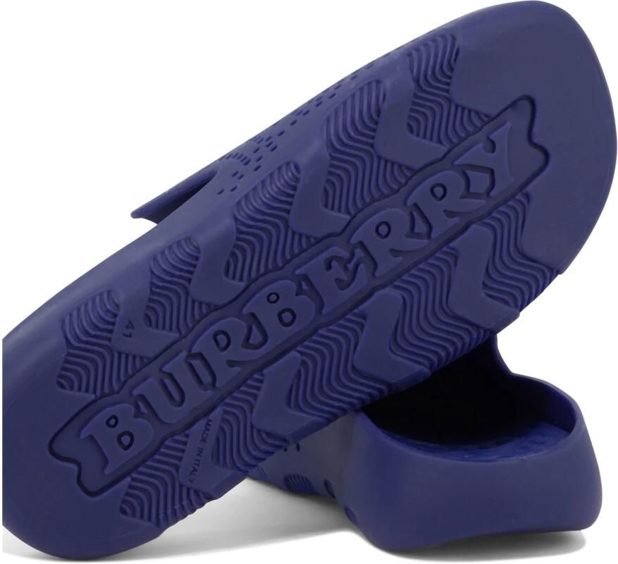Burberry Blauwe geperforeerde sandaal slides Blue Heren