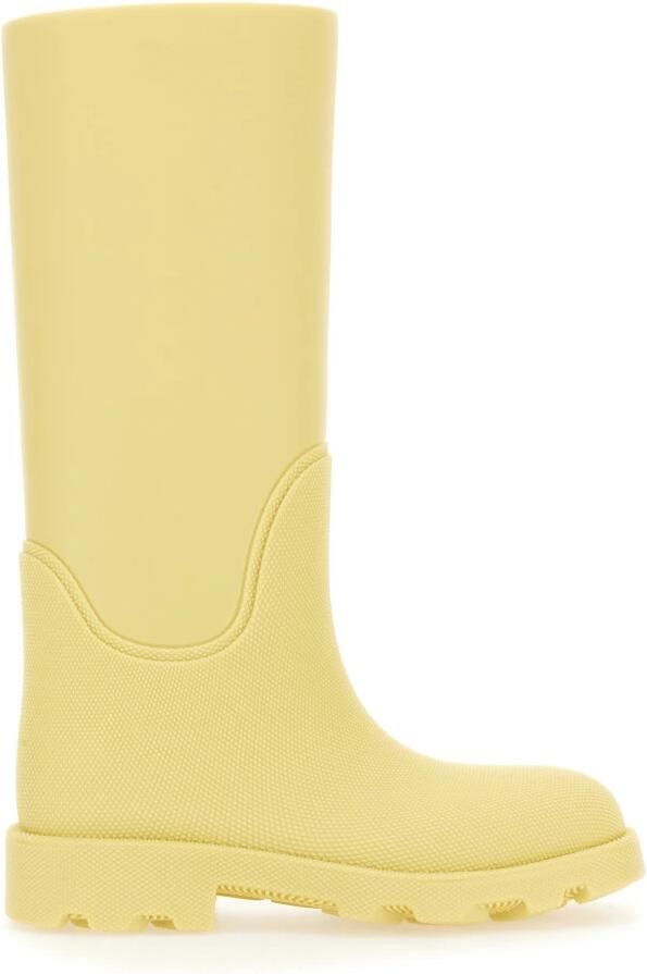 Burberry Rubberen regenlaarzen Yellow Dames