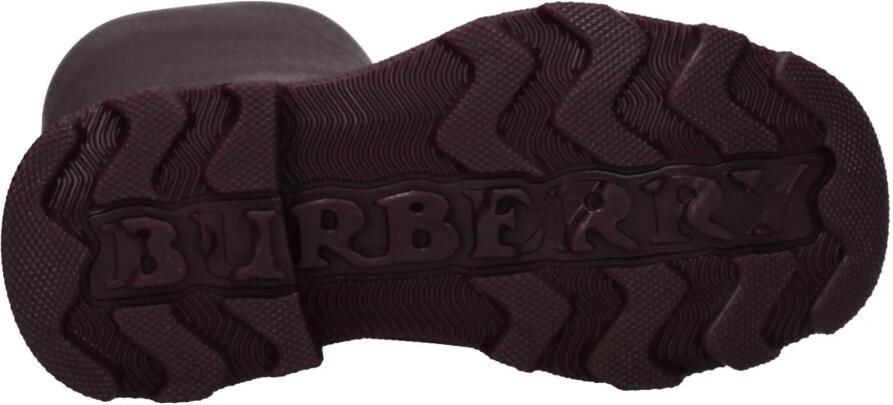 Burberry Rode Katoenen Laars Casual Stijl