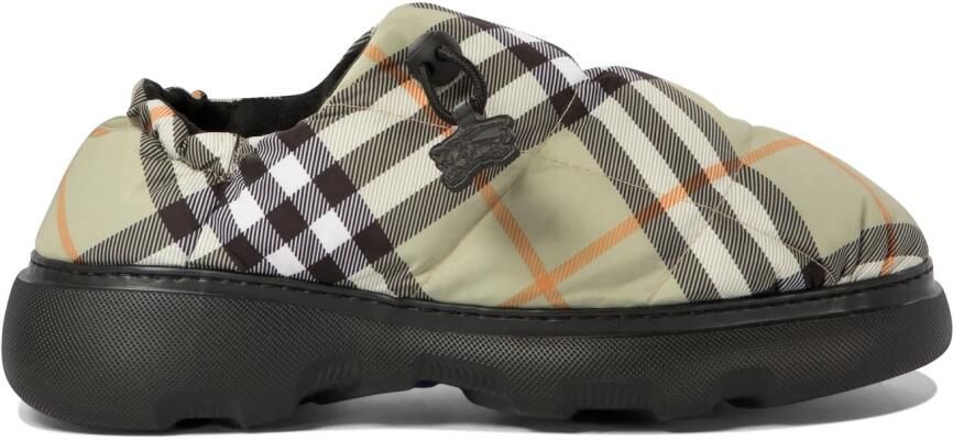 Burberry Gewatteerde motief muiltjes met trekkoordsluiting Beige Dames - Foto 4