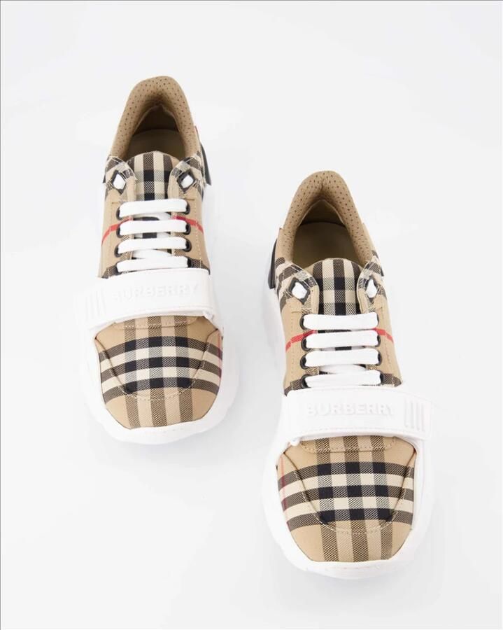 Burberry Vintage Check Velcro Strap Sneakers Multicolor Dames - Foto 4