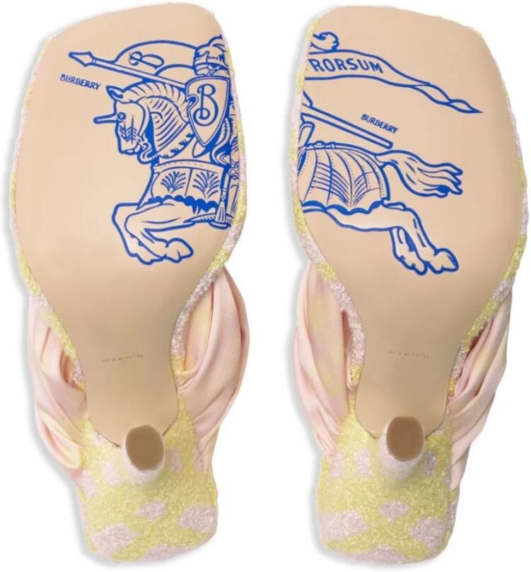 Burberry Shearling Lining Check Print Sandalen
