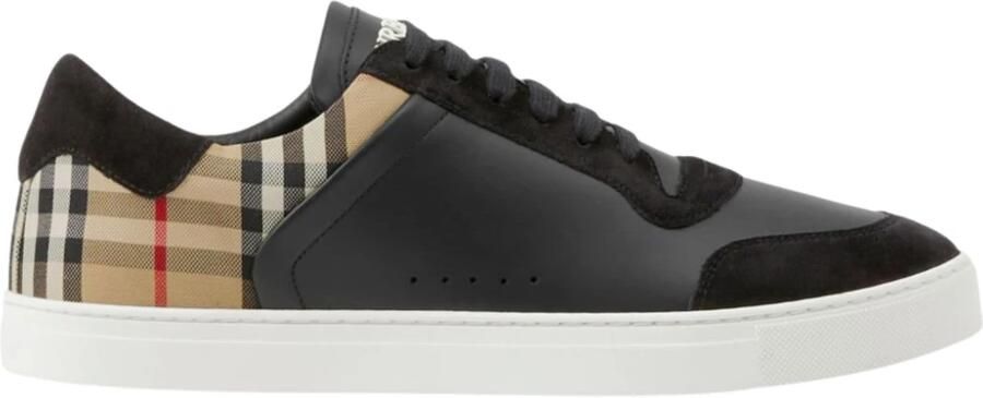 Burberry Stevie sneaker van kalfsleer met kalfssuède details