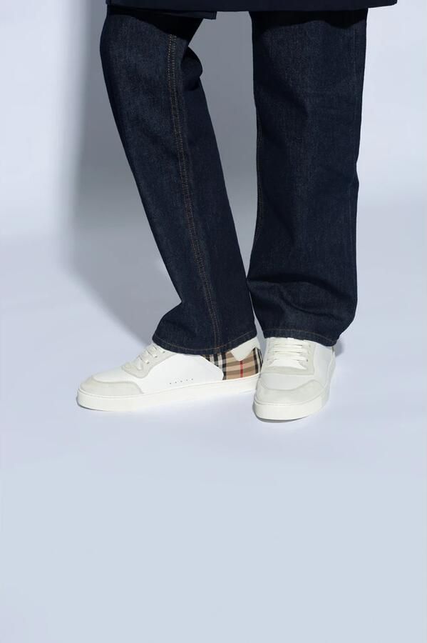 Burberry Multicolor Leren Sneakers Ss2024 Model 8069089_A9022 White Heren