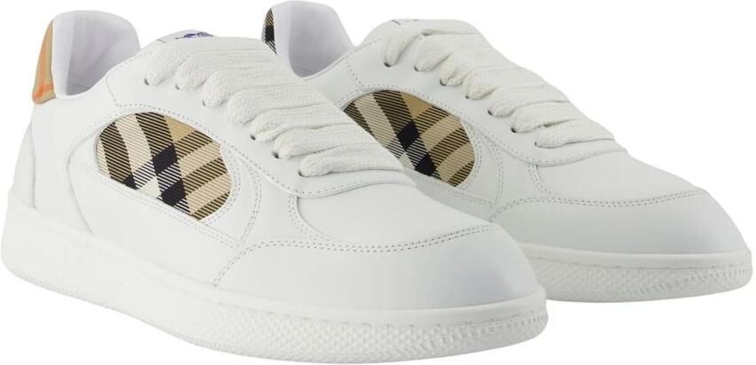 Burberry Iconische Check Leren Sneakers - Foto 2