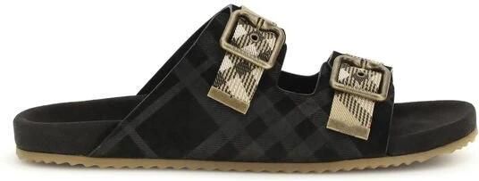Burberry Check Suede Urchin Sandals