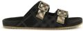 Burberry Check Suede Urchin Sandals - Zwart