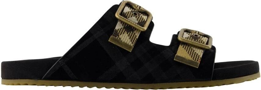 Burberry Check Suede Urchin Sandals - Foto 3