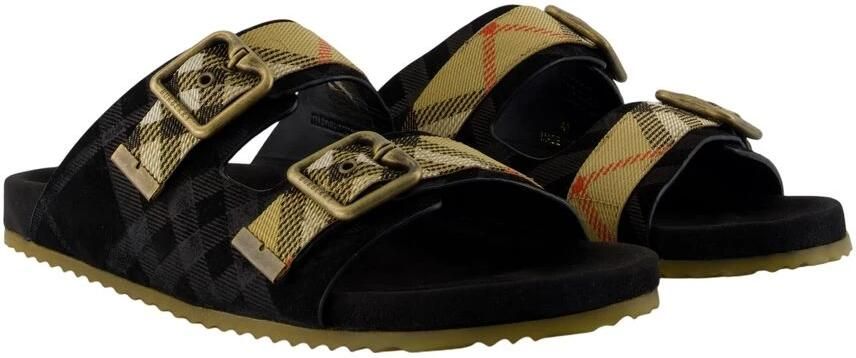 Burberry Check Suede Urchin Sandals - Foto 2