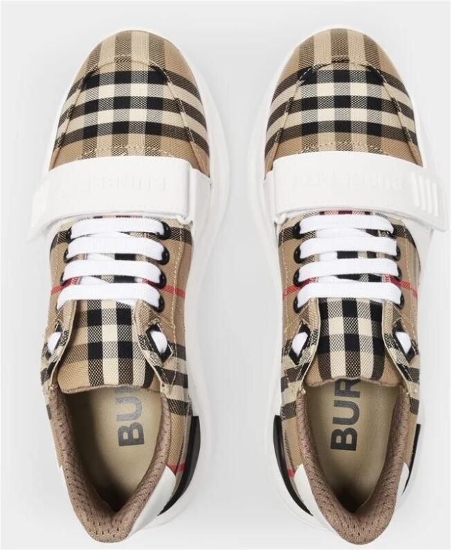 Burberry Vintage Check Velcro Strap Sneakers Multicolor Dames - Foto 4