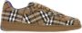 Burberry Geruit Patroon Veterschoenen Platte Zool Brown Heren - Thumbnail 10
