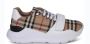 Burberry men regis sneaker in vintage check suede and leather mix Beige Heren - Thumbnail 7
