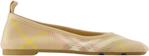 Burberry Check Ballerinas in Roze Nylon Pink Dames