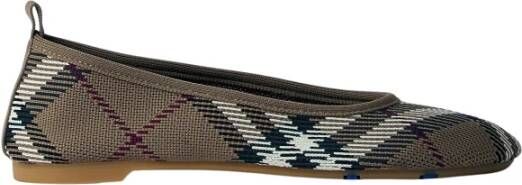 Burberry Ballet Flats met Check Motif Green Dames