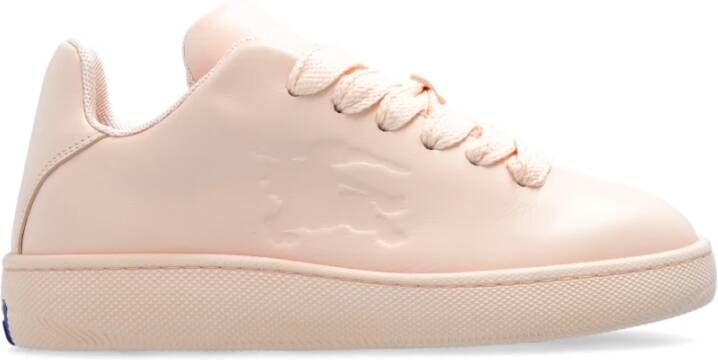 Burberry Roze Leren Sneakers met Equestrian Knight Motief Pink Dames